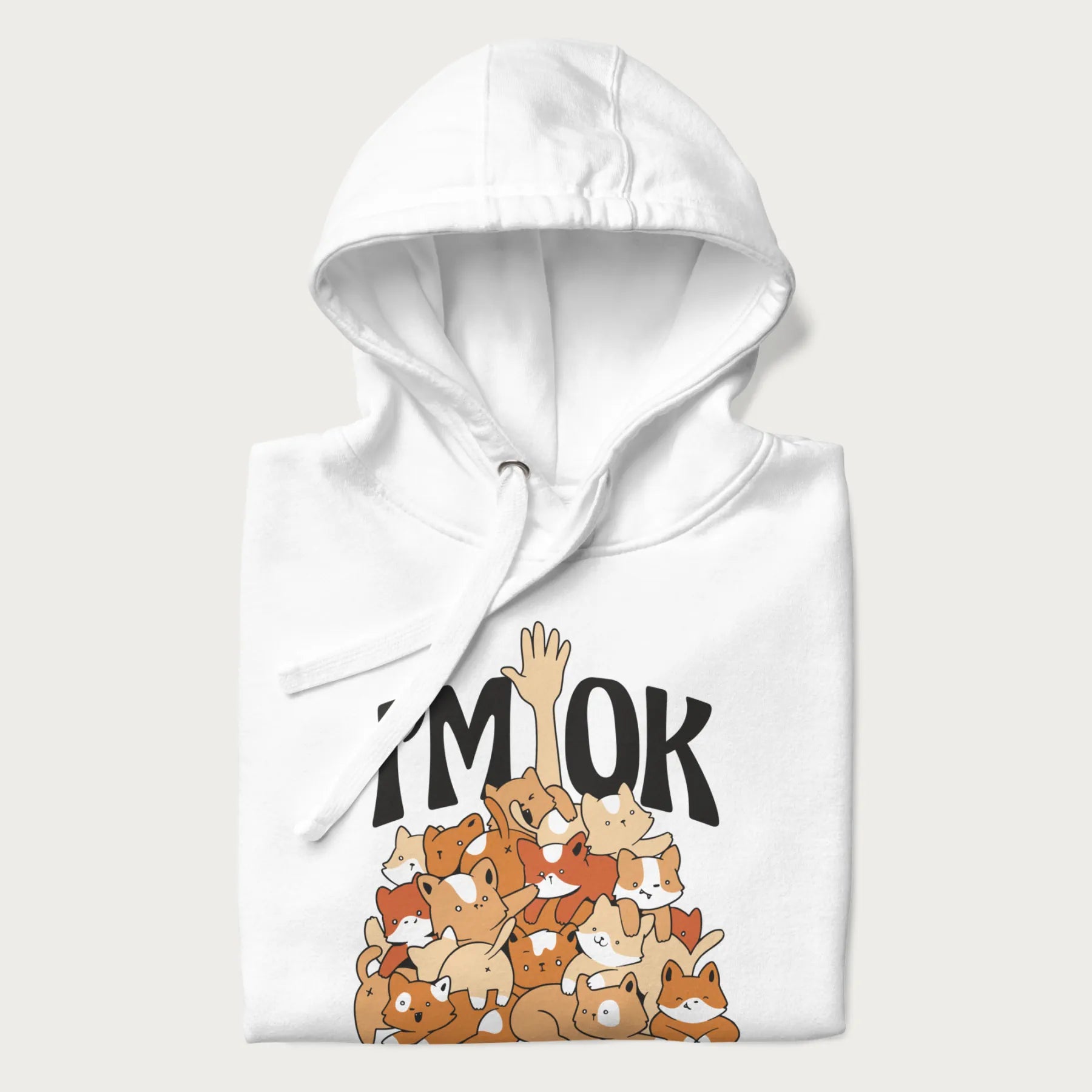 Kitten Pile 'I'm Ok' Cute Cat Hoodie
