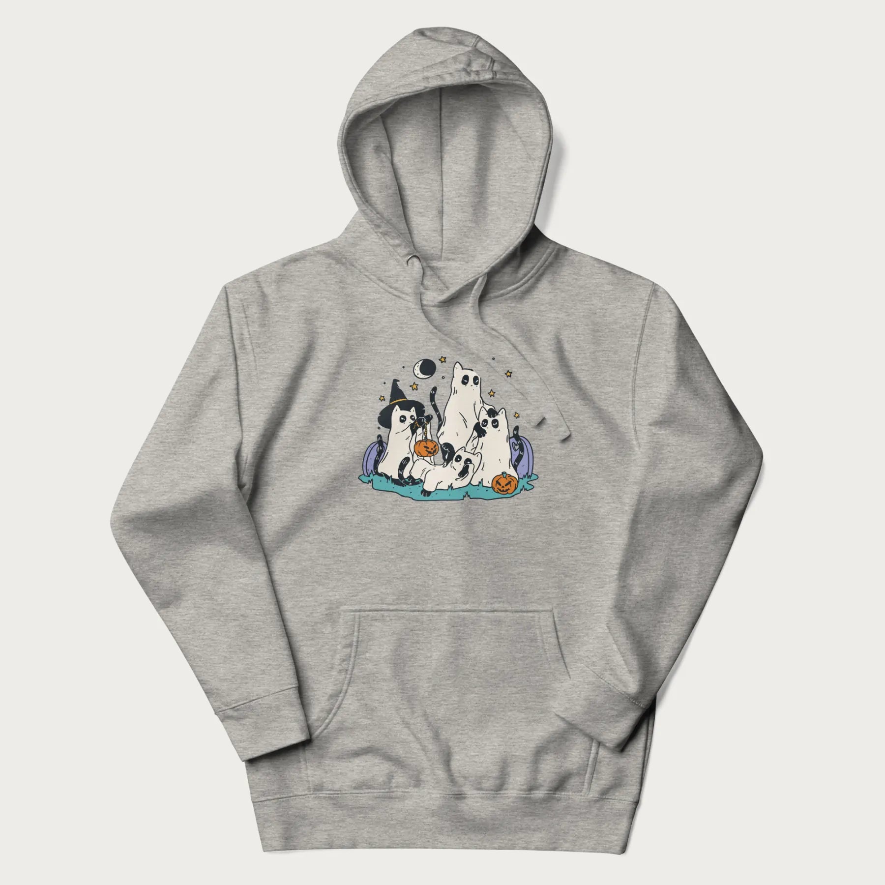 Ghostly Gathering Halloween Cat Hoodie