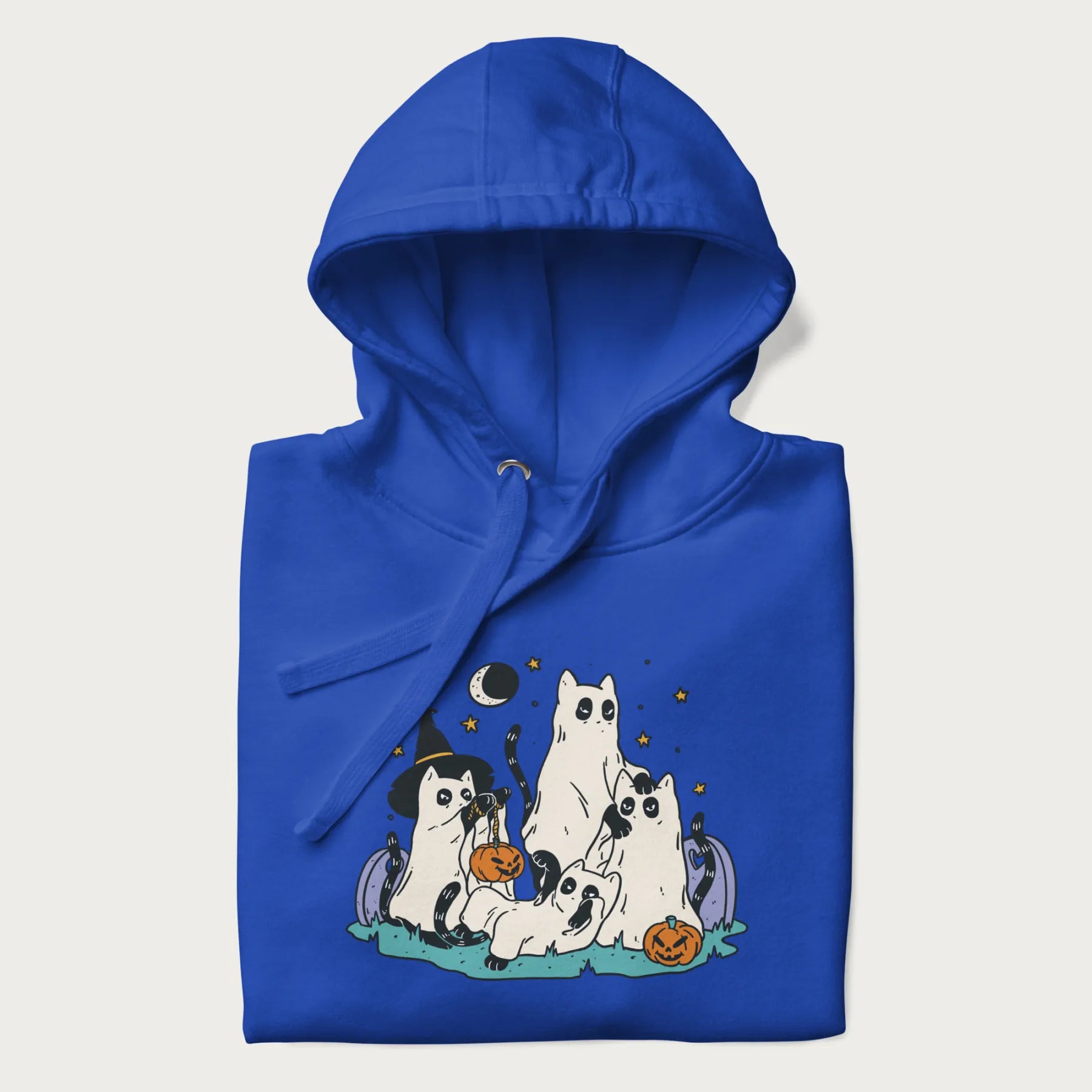 Ghostly Gathering Halloween Cat Hoodie