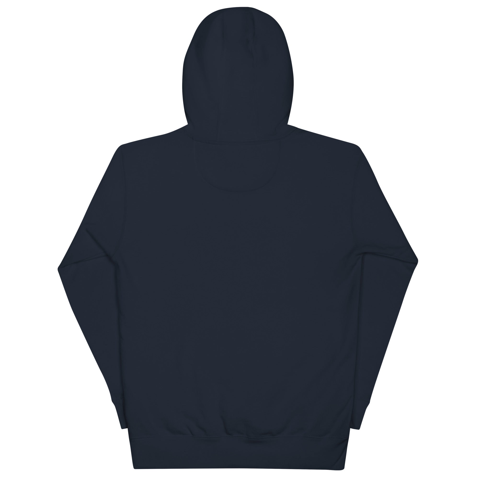 Back of Japanese Thanksgiving Hoodie in Navy Blazer color.