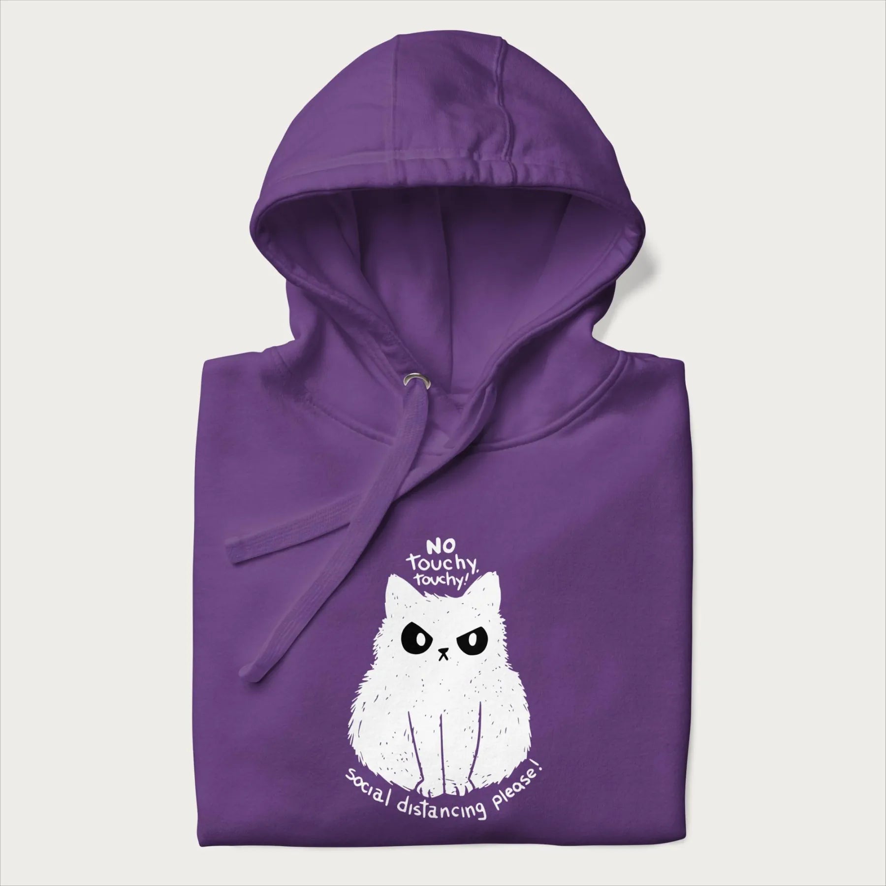 'No Touchy Touchy' Social Distancing Cat Hoodie