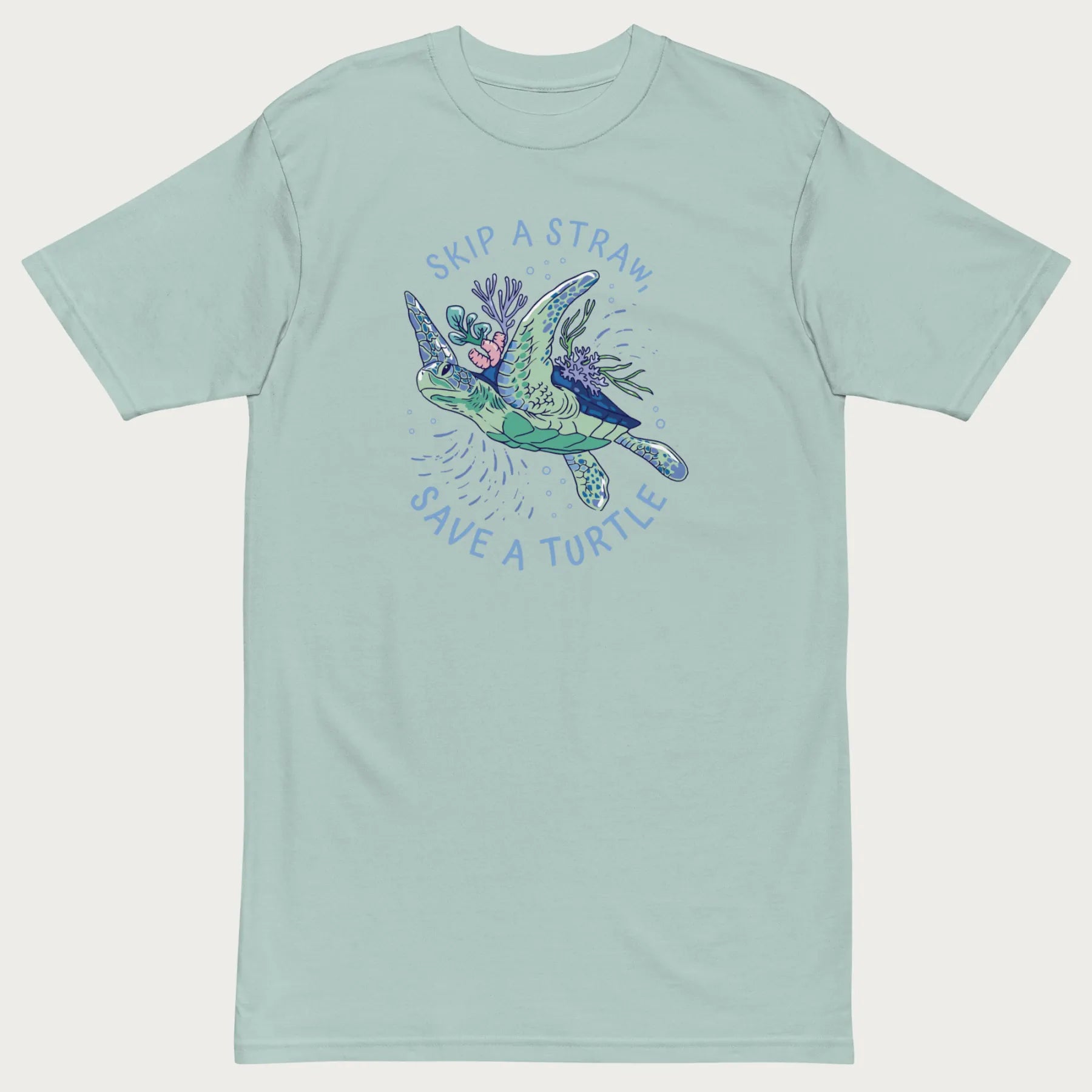 Coral Reef Skip a Straw, Save a Turtle T-Shirt