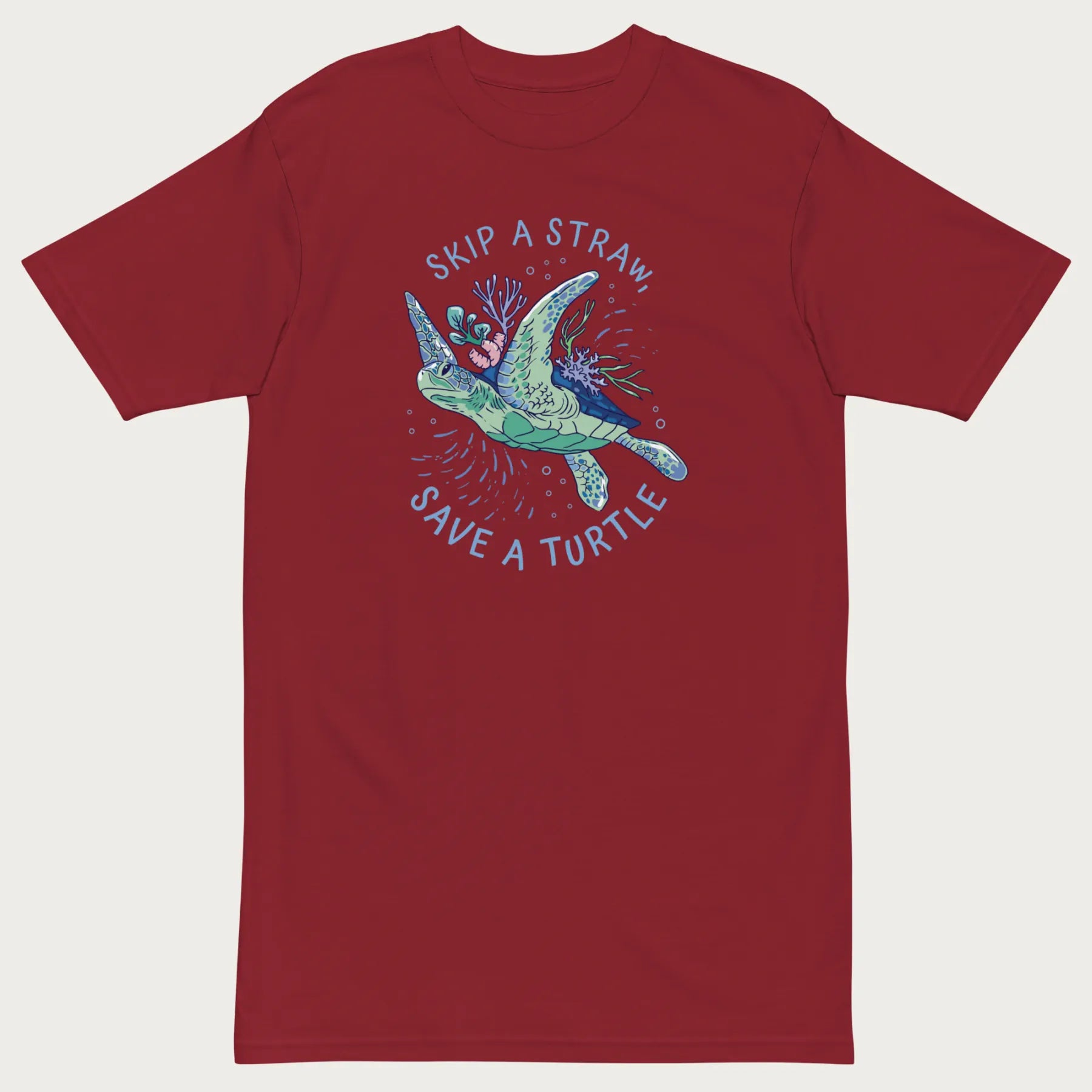 Coral Reef Skip a Straw, Save a Turtle T-Shirt