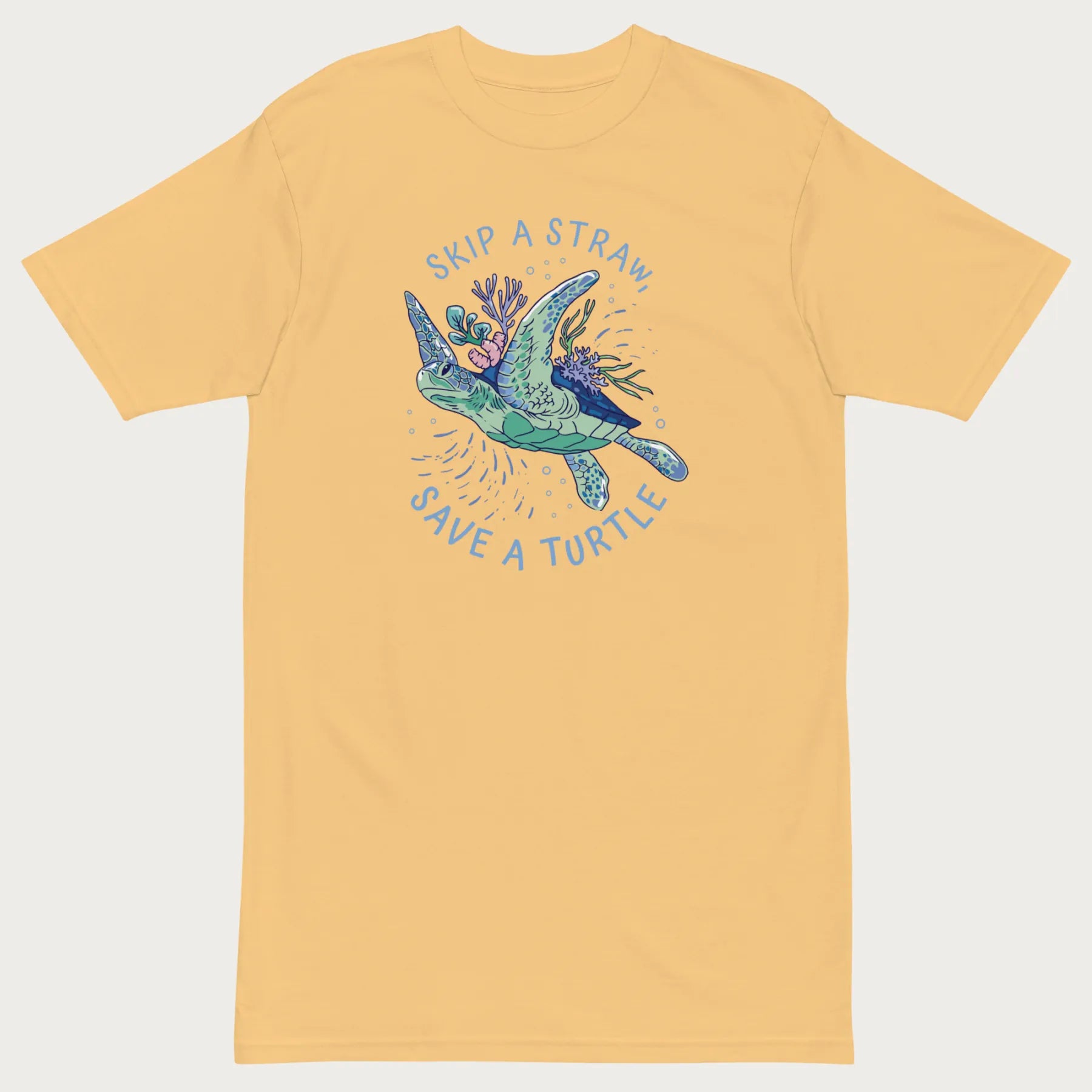 Coral Reef Skip a Straw, Save a Turtle T-Shirt