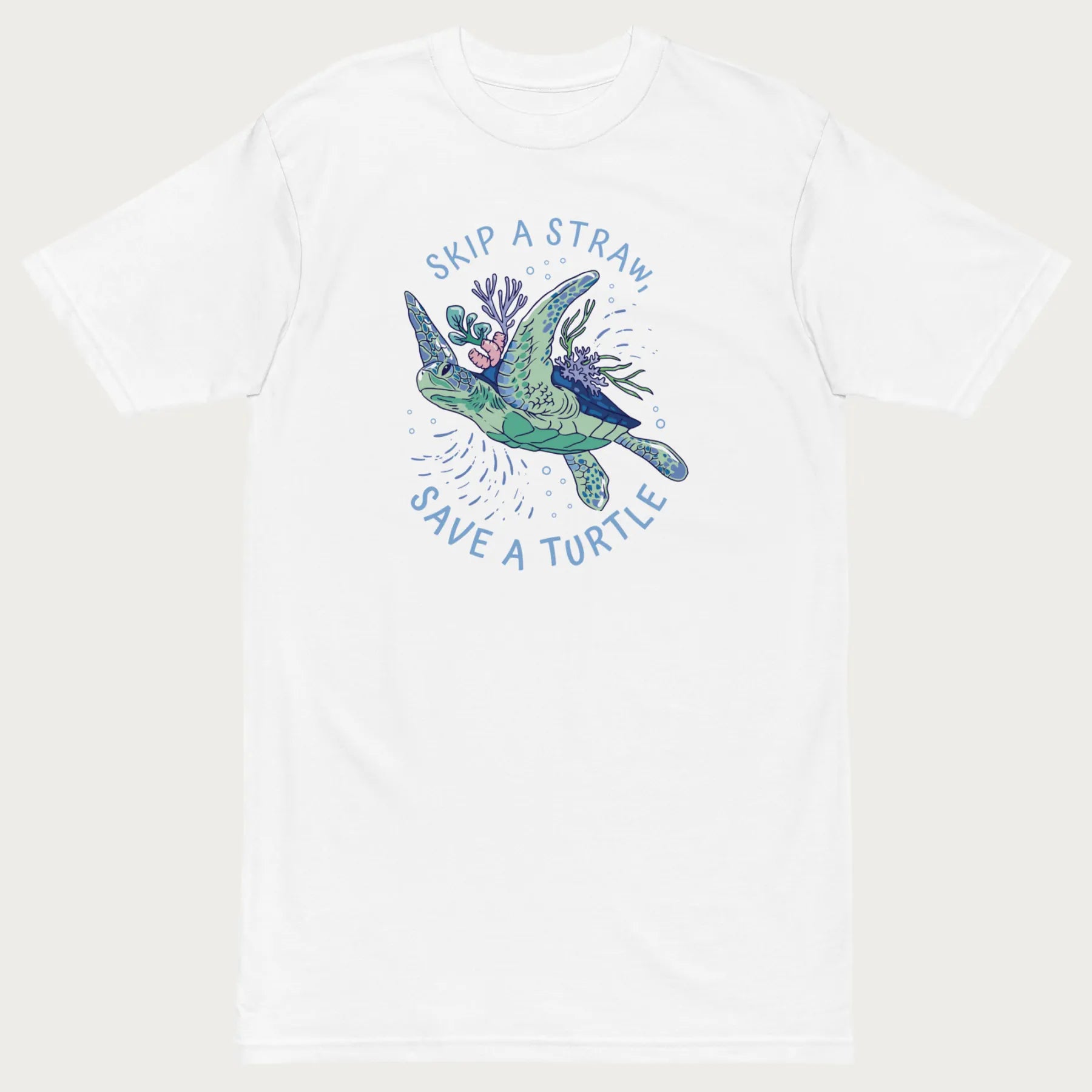 Coral Reef Skip a Straw, Save a Turtle T-Shirt