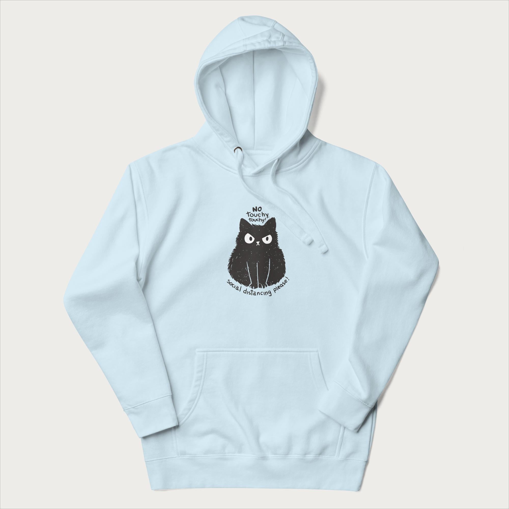 'No Touchy Touchy' Social Distancing Cat Hoodie
