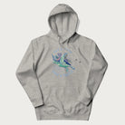 Light grey hoodie with a graphic of a sea turtle with coral on it's shell and the text 'Skip a Straw, Save a Turtle'.