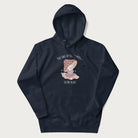 Navy blue hoodie with a cute mushroom character and the text 'You Take Up So Mushroom in My Heart'.