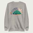 Light grey sweatshirt with a graphic of a turtle hiding in its shell and the phrase 'If You Need Me, I'll Be in My Shell.'