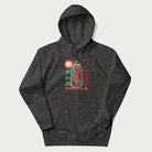 Dark grey hoodie with Japanese graphic of a red axolotl in a bottle with Japanese text 'ボトル' (Bottle) and 'アホロートル' (Axolotl).