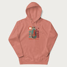 Light pink hoodie with Japanese graphic of a red axolotl in a bottle with Japanese text 'ボトル' (Bottle) and 'アホロートル' (Axolotl).