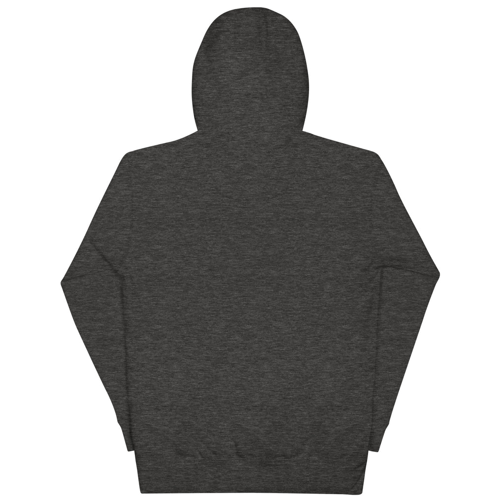 Back of Japanese Thanksgiving Hoodie in Charcoal Heather color.