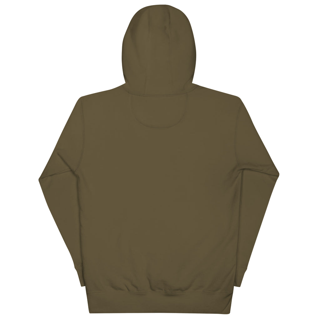 Back of Japanese Thanksgiving Hoodie in Military Green color.