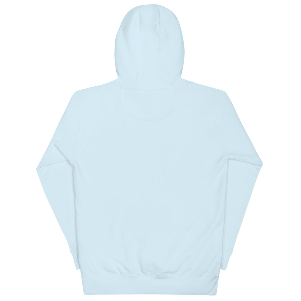 Back of Japanese Thanksgiving Hoodie in Sky Blue color.