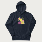 Navy blue hoodie featuring a colorful 'OSAKA JAPAN' pop art design in bold pink and yellow, with abstract geometric shapes.