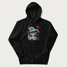 Black hoodie with Japanese psychedelic snake graphic, with Japanese text 'ヘビ' (Snake) and 'トリッピー' (Trippy) in vibrant colors.