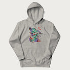 Light grey hoodie with Japanese psychedelic snake graphic, with Japanese text 'ヘビ' (Snake) and 'トリッピー' (Trippy) in vibrant colors.