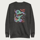 Dark grey sweatshirt with a vibrant psychedelic Japanese snake graphic with Japanese text.