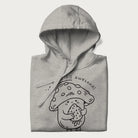 Folded light grey hoodie with a cute mushroom graphic and the text "You're FUNGING Awesome!"