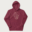 Maroon hoodie with a cute mushroom graphic and the text "You're FUNGING Awesome!"